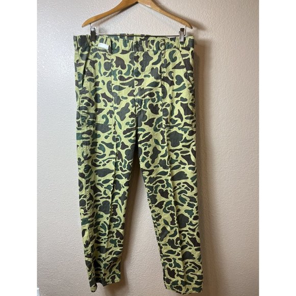 VTG 60’s Crown King Gold Label Camo Hunting Set - Pants 36x30 L/S Coat Large - Picture 10 of 15